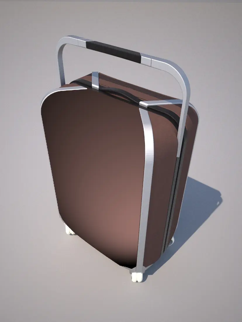 Render: il telaio avvolge il guscio dal ponte fino alla base, in un solo tracciato.